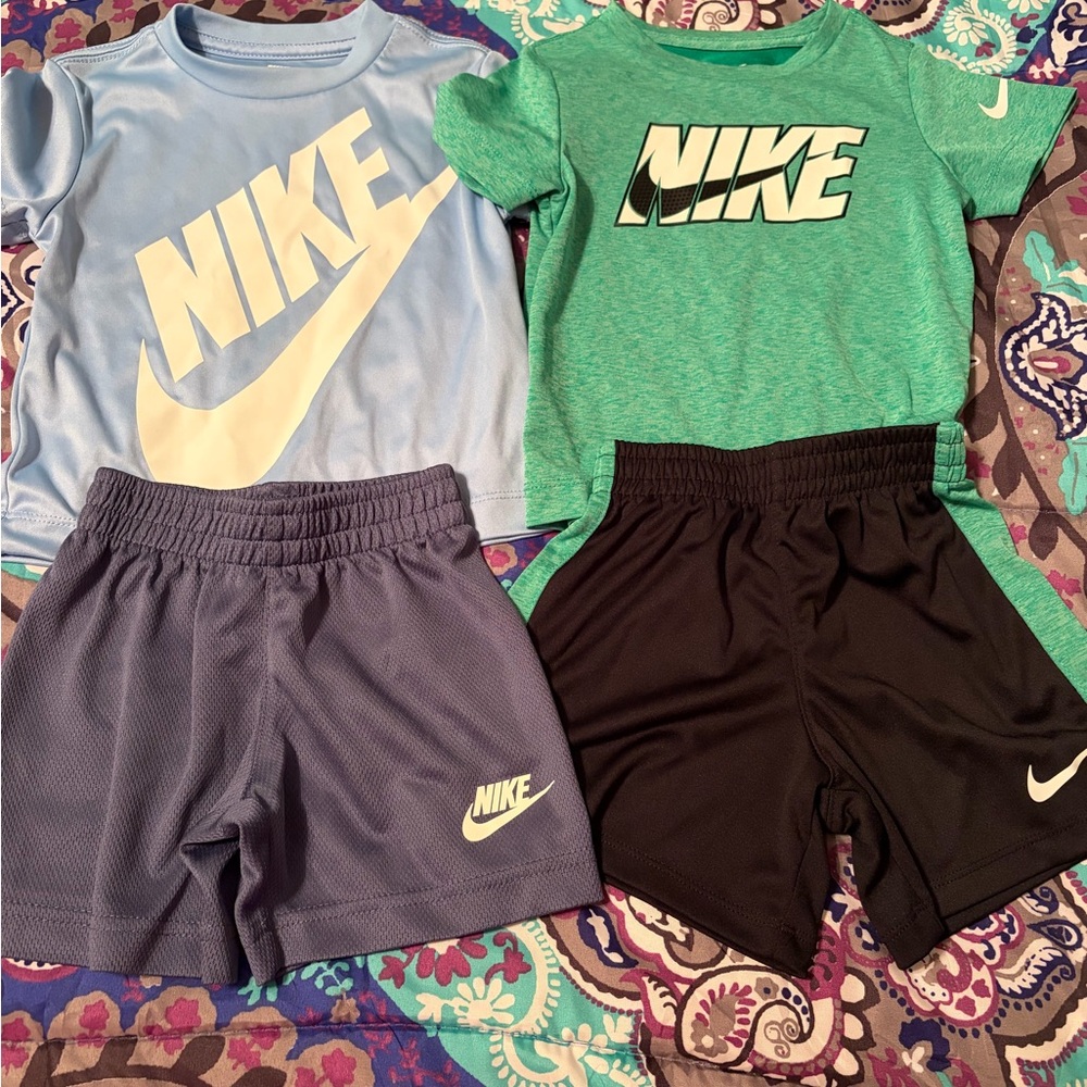 Nike Kids Matching Sets in Light Blue, Teal, Black, and Gray